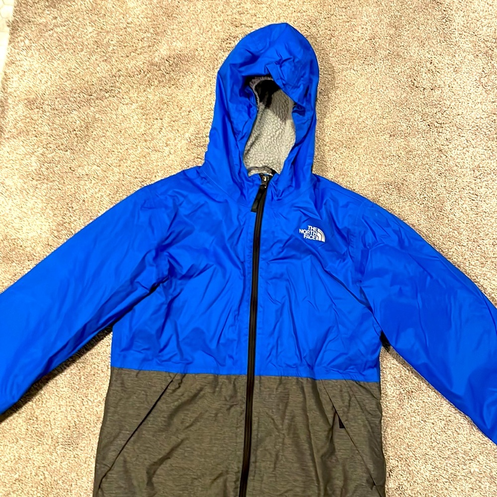 North Face boys insulated rain jacket LG